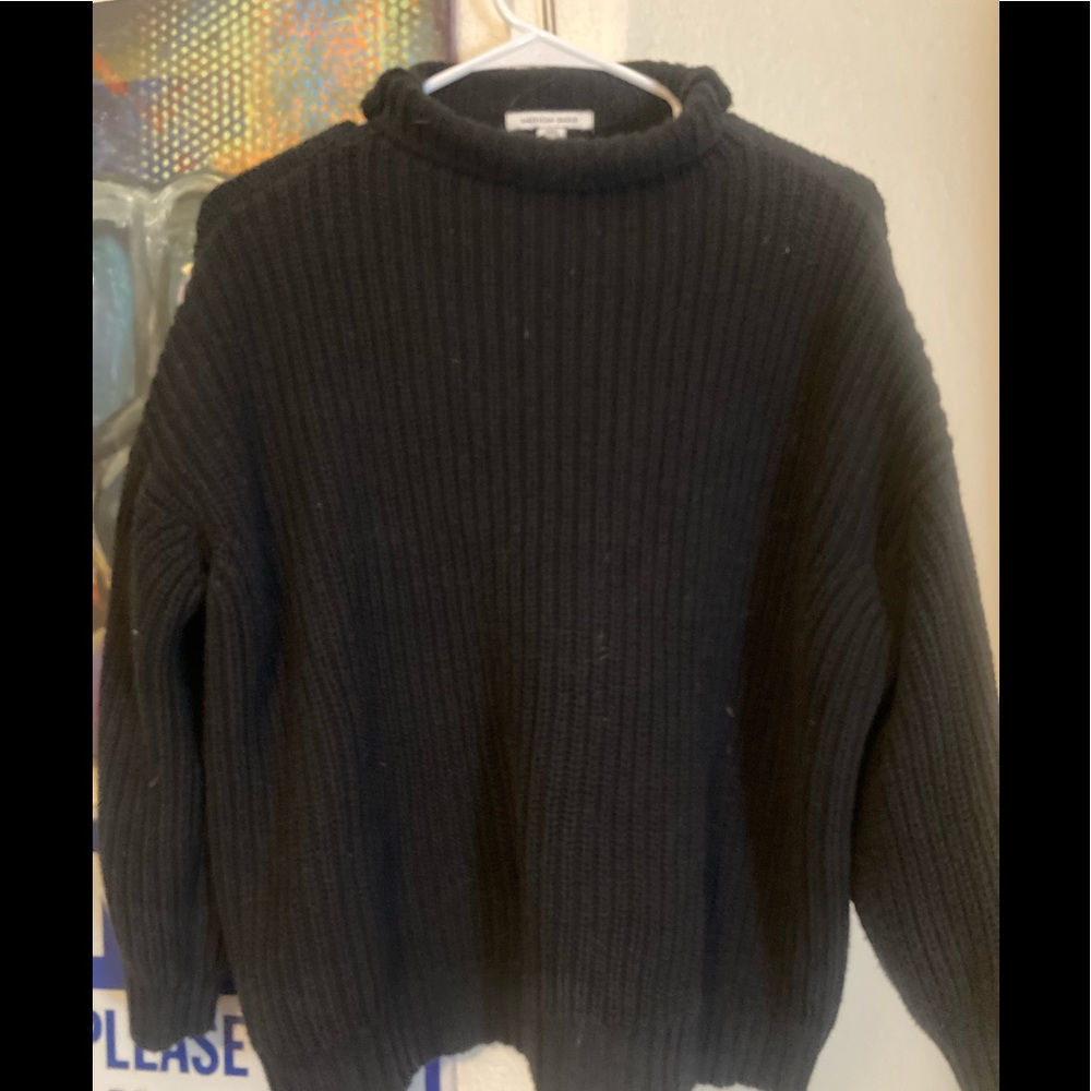 American eagle Oversized knit black sweater